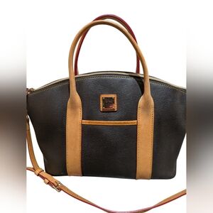 Dooney & Bourke Dark Brown Satchel Bag Pocketbook Great Condition